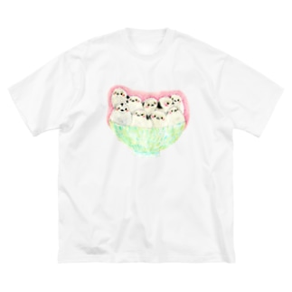 シマエナガ丼Tシャツ Big T-Shirt