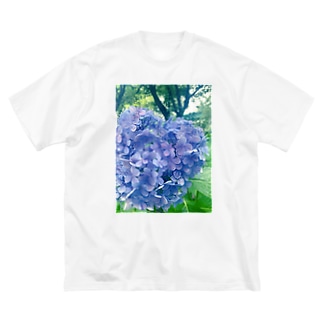 ハートの紫陽花 Big T-shirts
