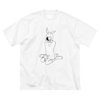 謝りたくないウサギ（BK line） Big T-shirts