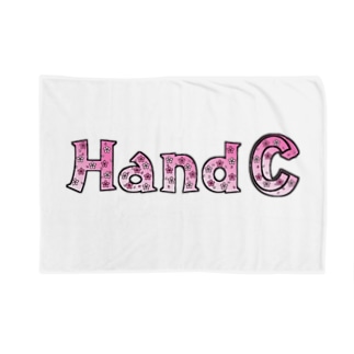 HandC  ロゴ 桜柄 Blanket