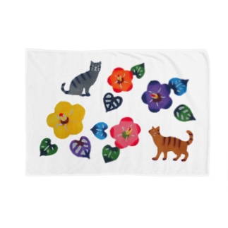ユウナの花と島猫 Blanket