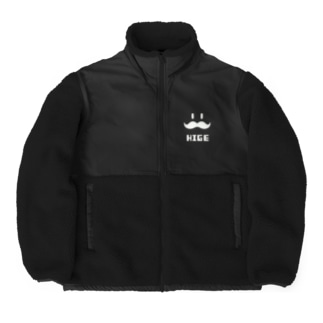 ヒゲHIGE（白抜き） Boa Fleece Jacket