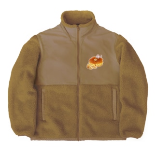 にゃんこ＆食《くるみパン》・改 Boa Fleece Jacket
