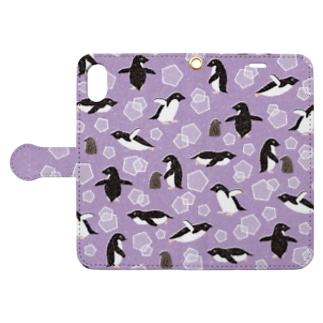 ペンギン（紫） Book-Style Smartphone Case