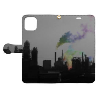 colorful town-factory- Book-Style Smartphone Case