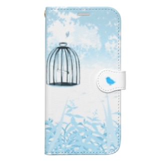 青い鳥の夢 Book-Style Smartphone Case