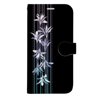 ドラセナの葉っぱ２🌿（黒） Book-Style Smartphone Case