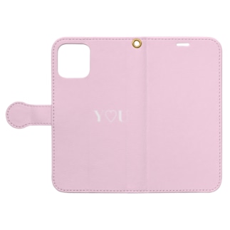 Y♡U pink Book-Style Smartphone Case