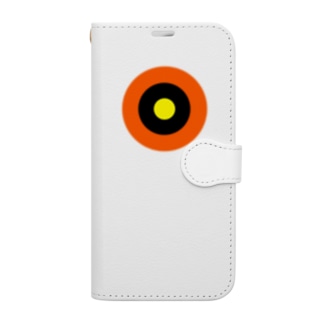 サークルa・オレンジ・黒・黄 Book-Style Smartphone Case