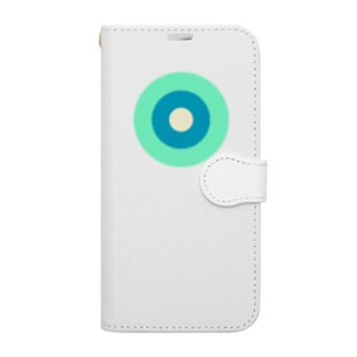 サークルa・ペパーミント 水色4・ クリーム Book-Style Smartphone Case