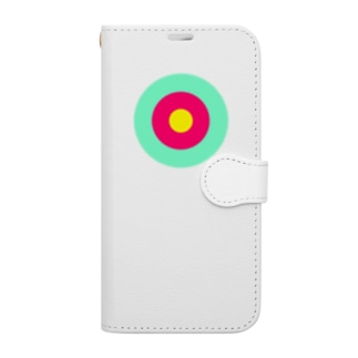 サークルa・ペパーミント ・ショッキングピンク・黄 Book-Style Smartphone Case