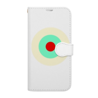 サークルa・クリーム・ペパーミント・赤 Book-Style Smartphone Case