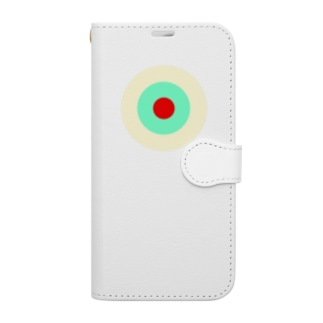 サークルa・クリーム・ペパーミント・赤 Book-Style Smartphone Case