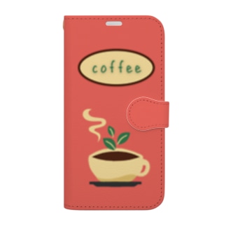 コーヒー好きのカフェタイム・手帳ケース用 Book-Style Smartphone Case
