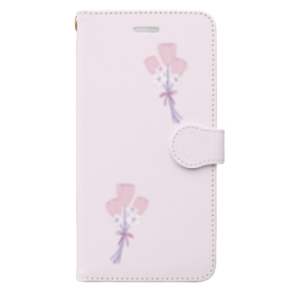春色チューリップのブーケ Book-Style Smartphone Case
