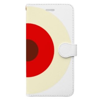 サークルa・クリーム・赤・チョコ Book-Style Smartphone Case
