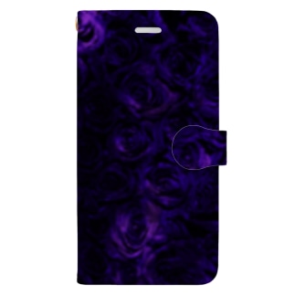 紫色の薔薇 Book-Style Smartphone Case
