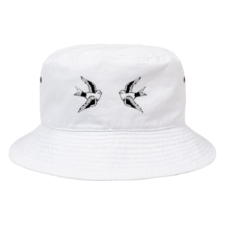 swallow/gentleman Bucket Hat