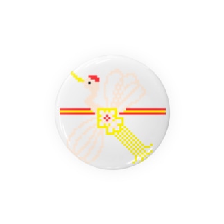 ドット水引（鶴） Tin Badge
