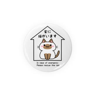 家にシャム猫がいます Tin Badge