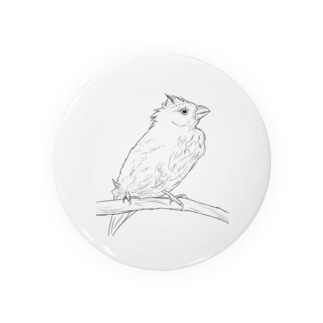 水浴び文鳥 Tin Badge