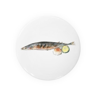 秋刀魚の塩焼き Tin Badge