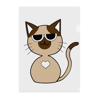 『猫から愛を猫へラブを』ポインテッド Clear File Folder