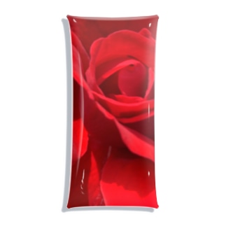 赤い薔薇 Clear Multipurpose Case