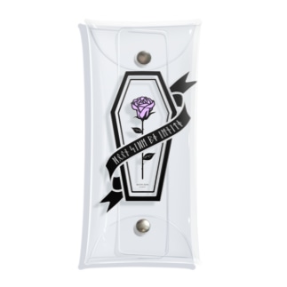 【MOON SIDE】Rose Coffin Ver.2 #Black Purple Clear Multipurpose Case