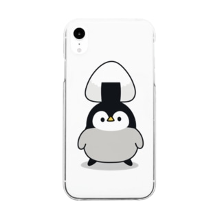 心くばりペンギン / おにぎりver. Clear Smartphone Case