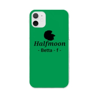 Halfmoon Betta⑤Black(Evergreen) Clear Smartphone Case