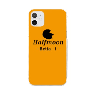 Halfmoon Betta⑤Black(Marigold) Clear Smartphone Case