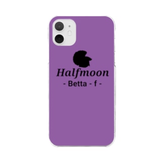 Halfmoon Betta⑤Black(Mauve) Clear Smartphone Case