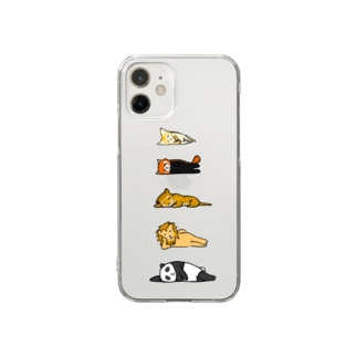無気力な猫っぽい動物縦置き Clear Smartphone Case