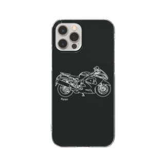 メガスポーツバイク 黒 Clear Smartphone Case