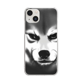 悪い顔した柴犬(色選択可能) Clear Smartphone Case