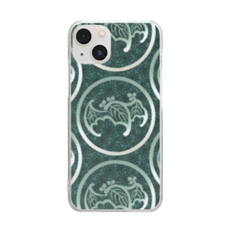 蝙蝠桐（こうもりぎり）青緑色 Clear Smartphone Case