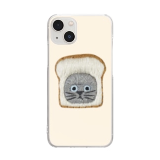 かぶる猫[食パンver.](ロシアンブルー) Clear Smartphone Case