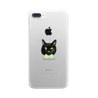 蝶ネクタイ黒猫 Clear Smartphone Case