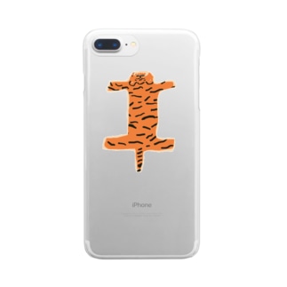 虎の敷物 Clear Smartphone Case