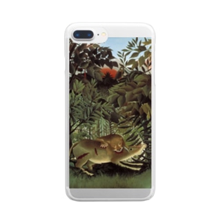 飢えたライオン アンリ ルソー The Hungry Lion Throws Itself On The Antelope 1905 Clear Smartphone Cases Iphone By Art Base Artbase Suzuri