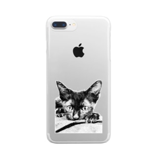 リアル黒猫(仔ねこ1) Clear Smartphone Case
