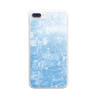 クリアスマホケース（Azure Blue） Clear Smartphone Case
