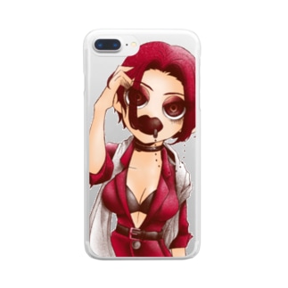 赤い強い女 Clear Smartphone Case