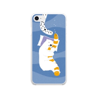 眠りシロクマ Clear Smartphone Case