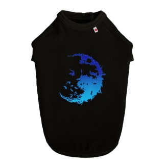 Bat Moon(ブルー) Dog T-shirt