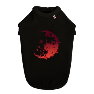 Bat Moon(レッド) Dog T-shirt