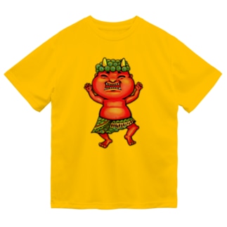 魔除けの赤鬼 Dry T-Shirt