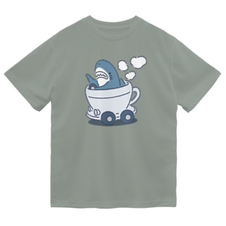 コーヒーカップレーサーサメ Dry T-Shirt
