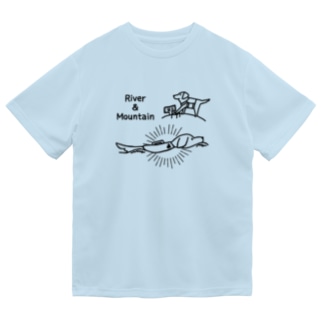 登山と川遊び大好きなラブラドール Dry T-Shirt